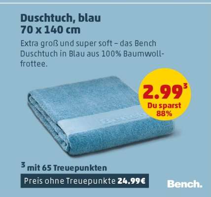 Duschtuch, blau 70 x 140 cm