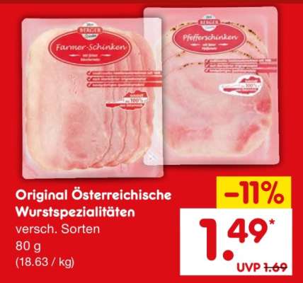 Original Österreichische Wurstspezialitäten