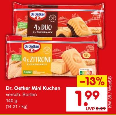 Dr. Oetker Mini- kuchen