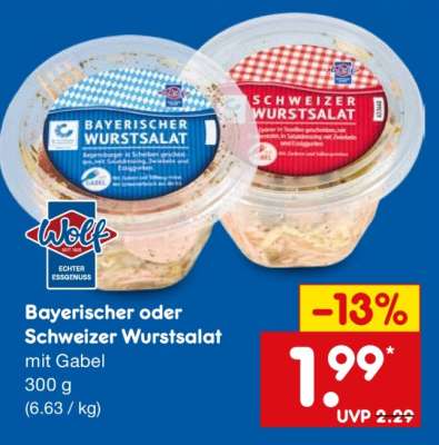 Bayerischer oder Schweizer Wurstsalat