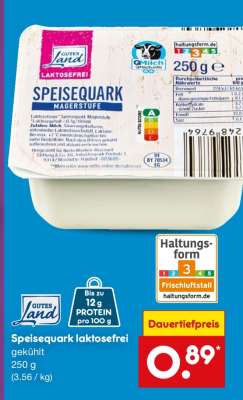 Speisequark laktosefrei