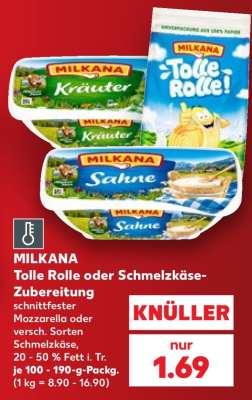 MILKANA Tolle Rolle oder Schmelzkäse-Zubereitung