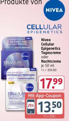 Nivea Cellular Epigenetics Tagescreme oder Nachtcreme