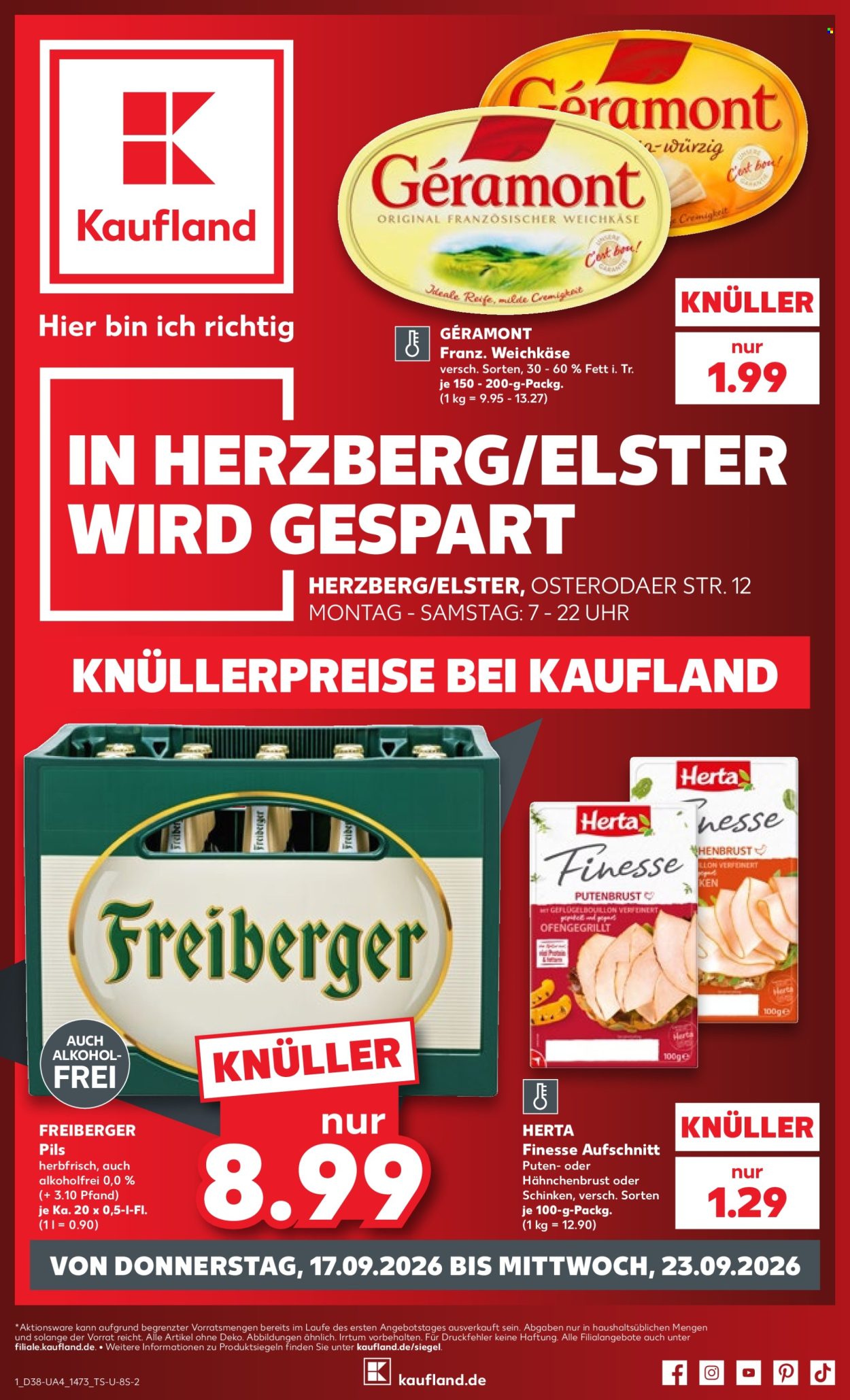 Kaufland Prospekte  - 17.09.2026 - 23.09.2026. Seite 1