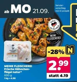 Meine Fleischerei Frische Hähnchenflügel natur