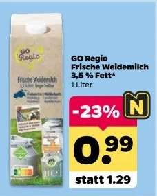 GO Regio Frische Weidemilch 3,5 % Fett*