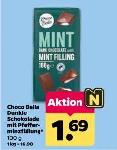 Choco Bella Dunkle Schokolade mit Pfefferminzfüllung
