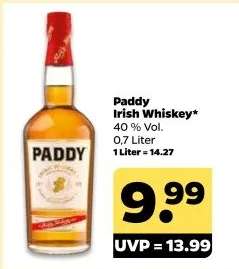 Paddy Irish Whiskey*