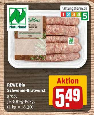 REWE Bio Schweine Bratwurst