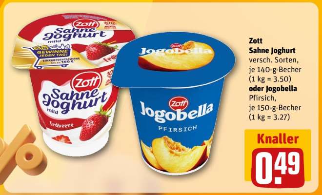 Zott Sahne Joghurt oder Jogobella