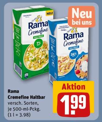 Rama Cremefine Haltbar