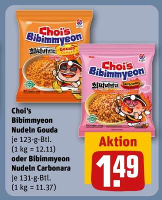 Choi's Bibimmyoen Nudeln Gouda oder Bibimmyoen Nudeln Carbonara