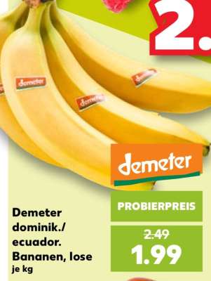 Demeter dominik./ecuador. Bananen, lose je kg