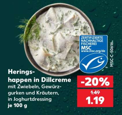 Heringshappen in Dillcreme
