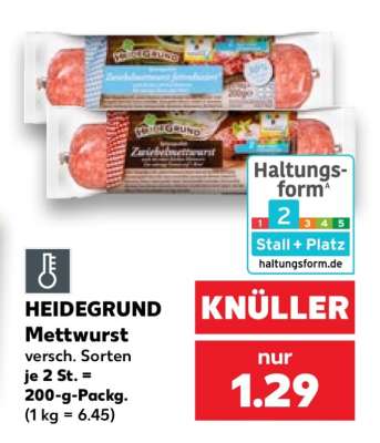 HEIDEGRUND Mettwurst