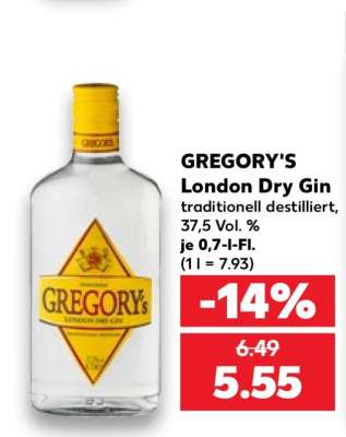 GREGORY'S London Dry Gin