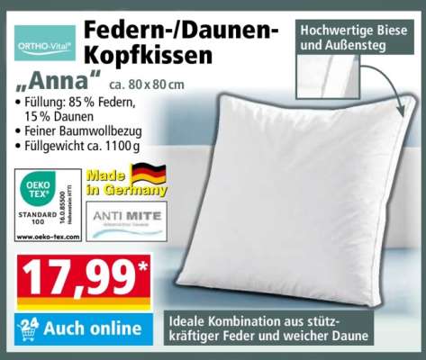 Federn-/Daunen-Kopfkissen