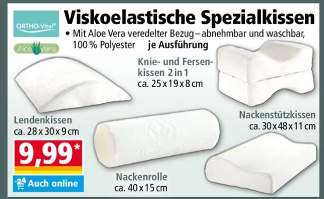 Viskoelastische Spezialkissen