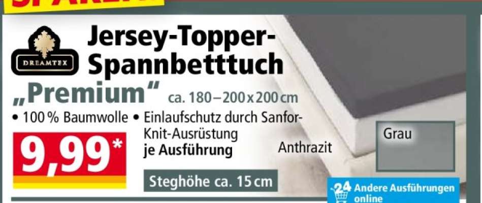 Jersey-Topper-Spannbetttuch „Premium“