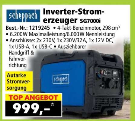 Inverter-Stromerzeuger SG7000i