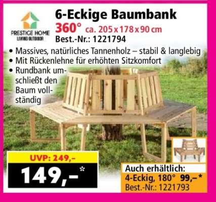 6-Eckige Baumbank