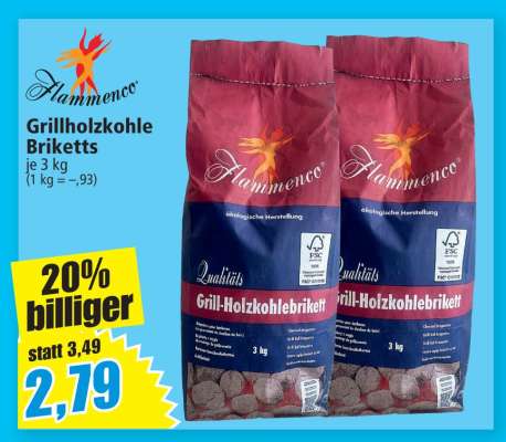 Grillholzkohle- briketts