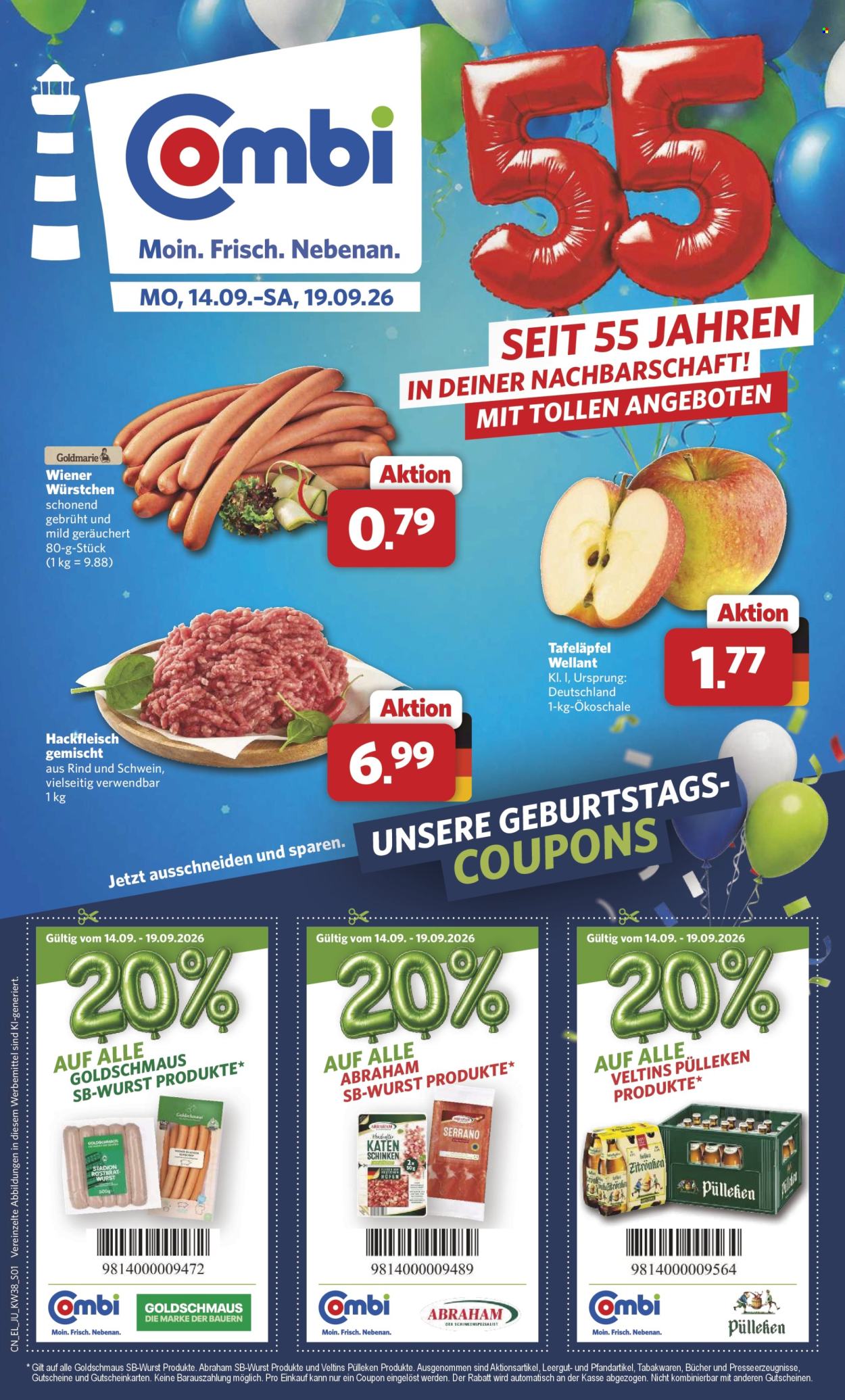 Combi Prospekte  - 14.09.2026 - 19.09.2026. Seite 1