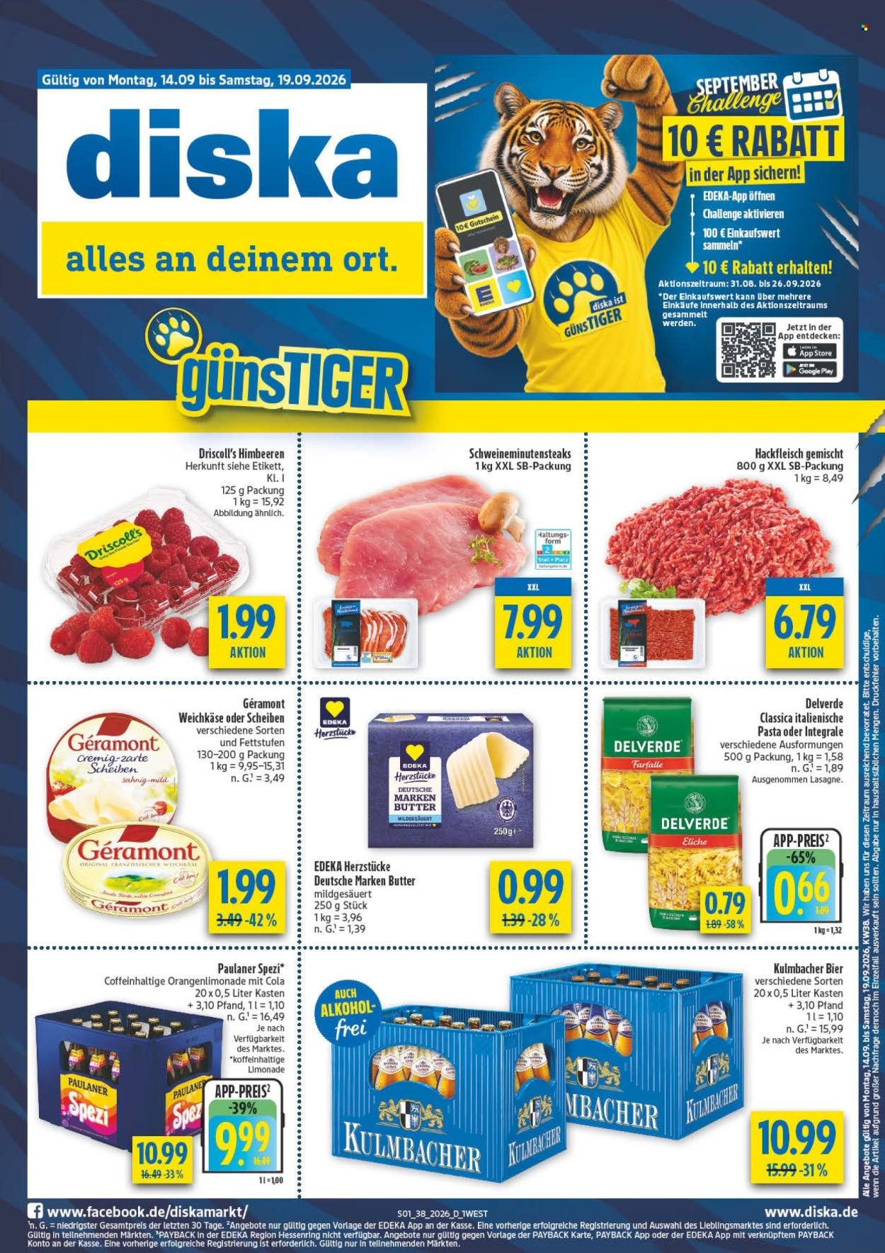 Diska Prospekte  - 14.09.2026 - 19.09.2026. Seite 1