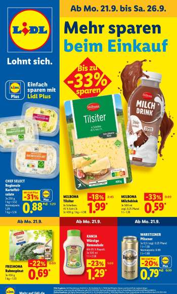 Prospekte Lidl - 21.09.2026 - 26.09.2026.