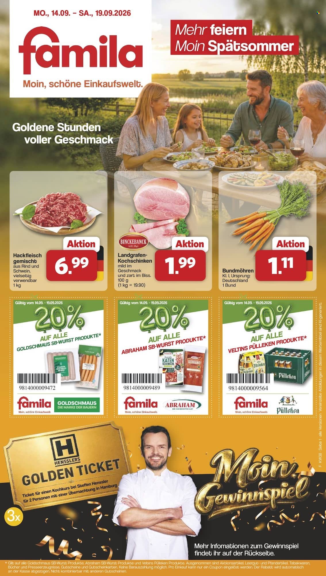 famila Prospekte  - 14.09.2026 - 19.09.2026. Seite 1