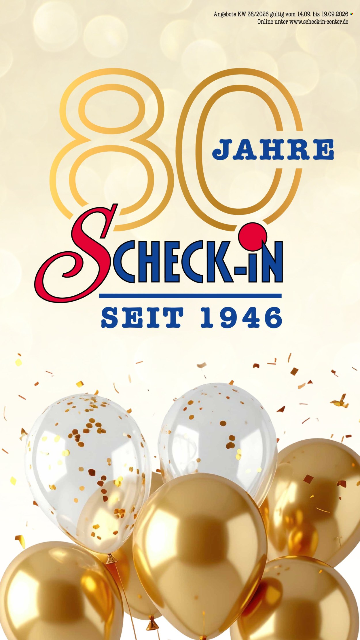 Scheck-in Prospekte  - 14.09.2026 - 19.09.2026. Seite 1