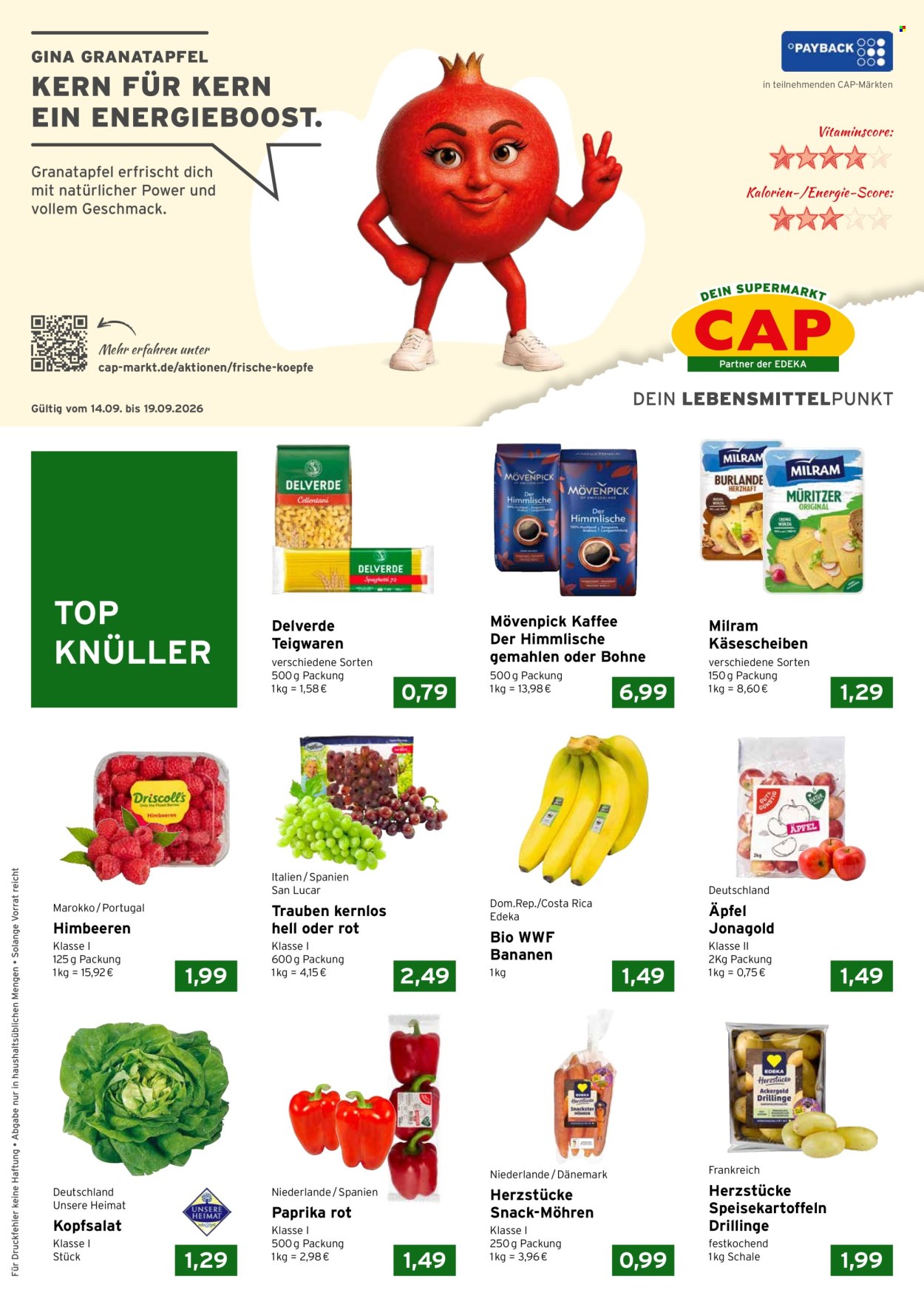 CAP-Markt Prospekte  - 14.09.2026 - 19.09.2026. Seite 1