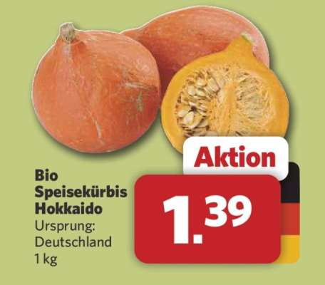 Bio-Speisekürbis „Hokkaido“