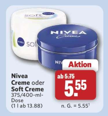 Nivea Creme oder Soft Creme