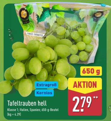 Tafeltrauben hell