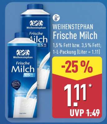 Weihenstephan frische Milch