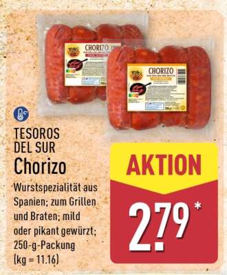 TESOROS DEL SUR Chorizo