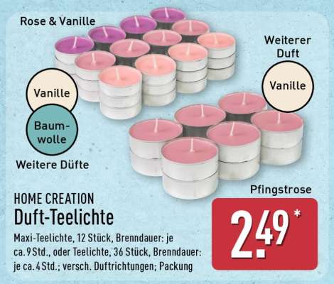 HOME CREATION Duft-Teelichte