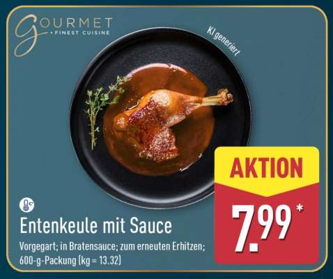 Entenkeule mit Sauce