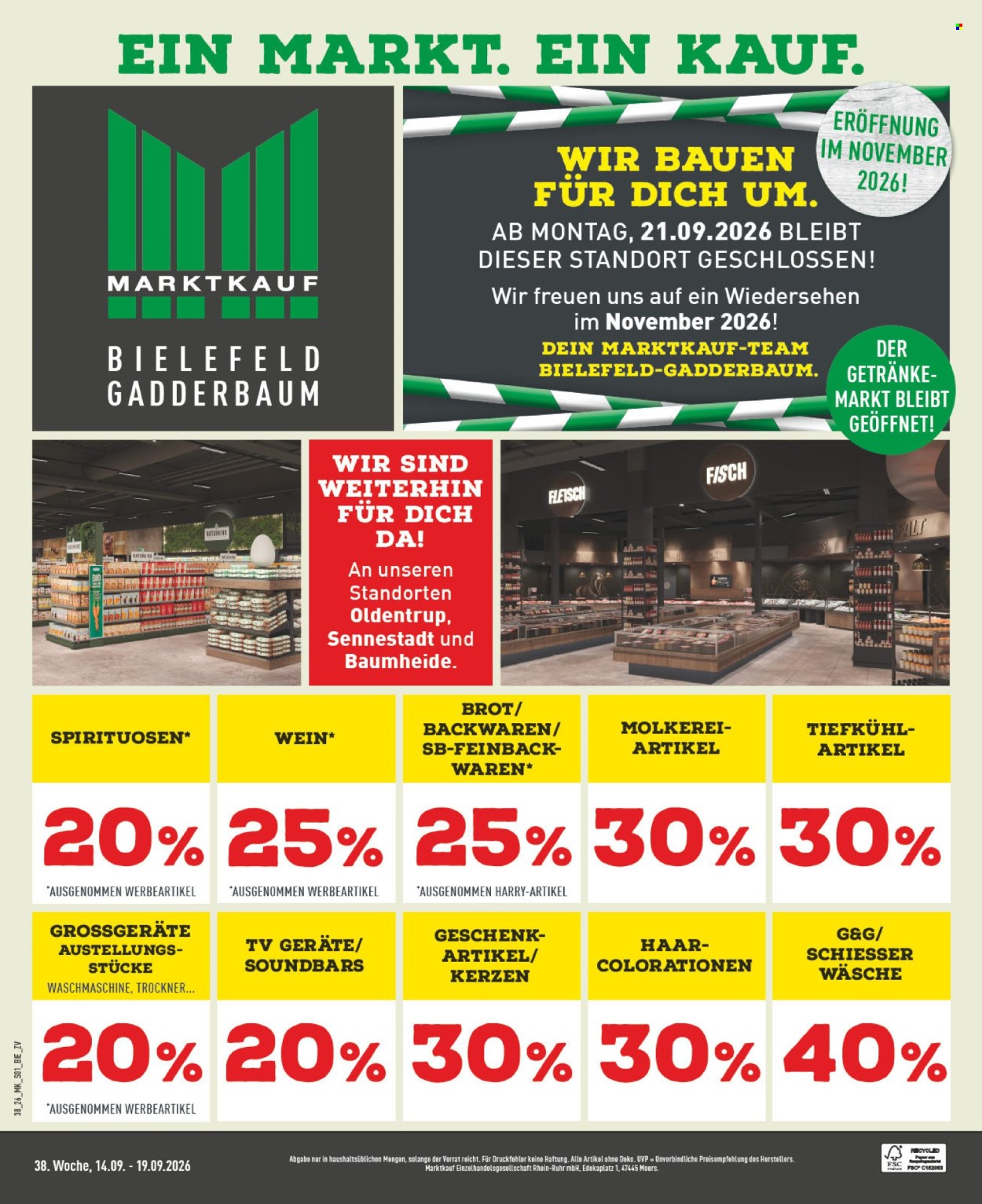 Marktkauf Prospekte  - 14.09.2026 - 19.09.2026. Seite 1