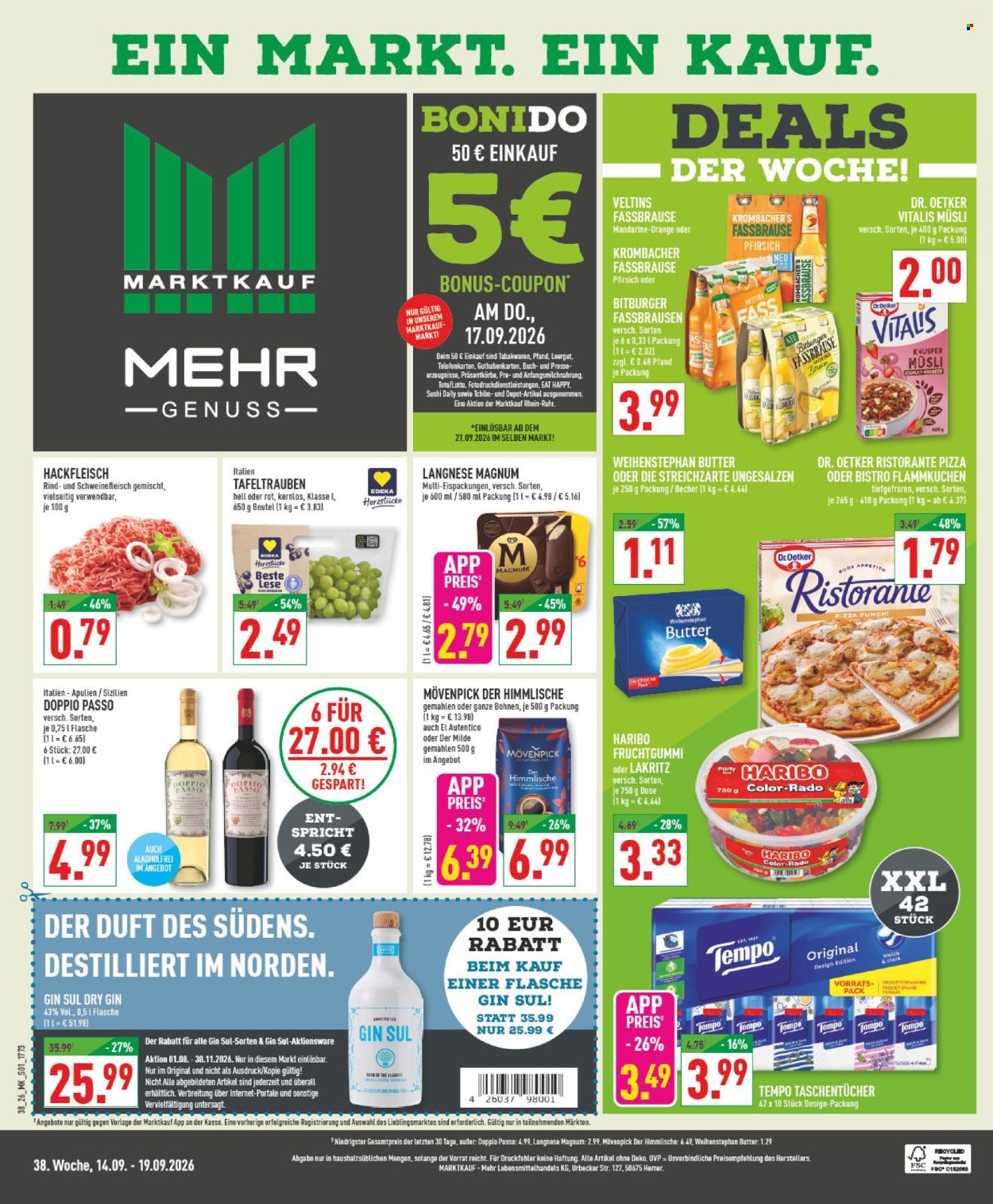 Marktkauf Prospekte  - 14.09.2026 - 19.09.2026. Seite 1