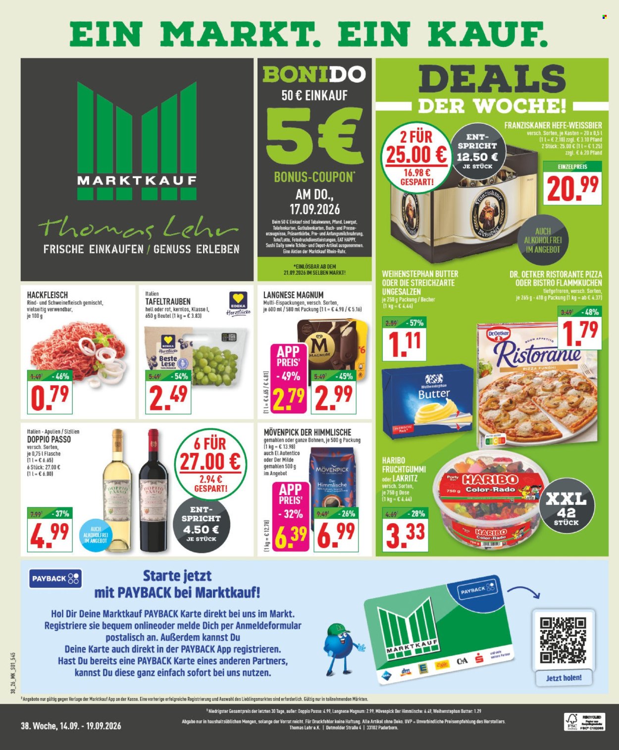 Marktkauf Prospekte  - 14.09.2026 - 19.09.2026. Seite 1