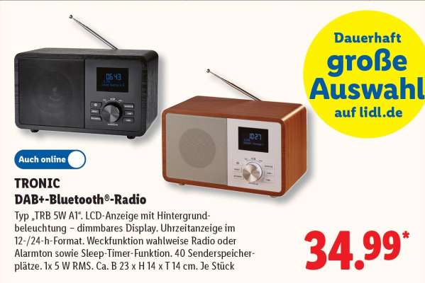 TRONIC DAB+-Bluetooth®-Radio