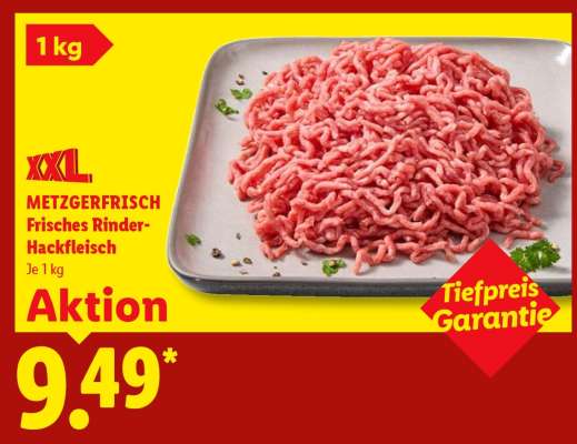 Metzgerfrisch Frisches Rinder- Hackfleisch
