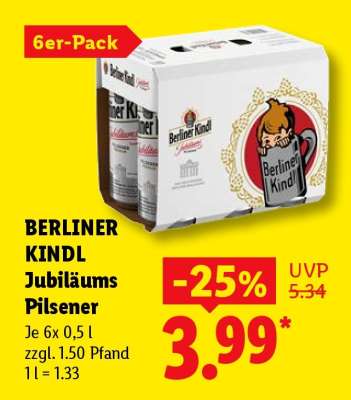 BERLINER KINDL Jubiläums
Pilsener