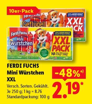 Ferdi Fuchs Mini Würstchen XXL