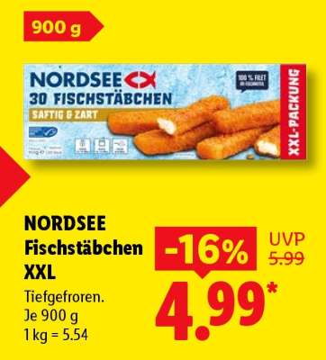 Nordsee Fischstäbchen XXL