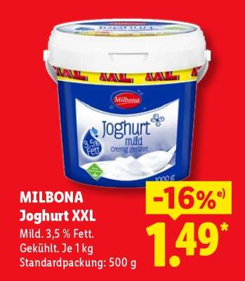 MILBONA Joghurt XXL