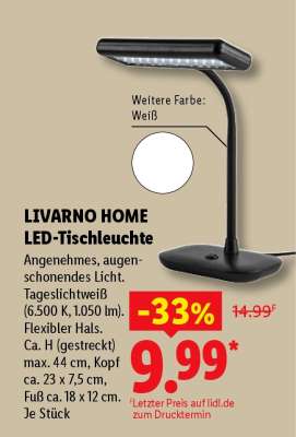 LIVARNO home LED-Tischleuchte