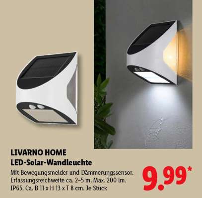 LIVARNO home LED-Solar- Wandleuchte